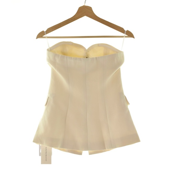 NWT Commense Sweetheart Button Up Ivory Tailored Tube Top Corset Womens S - Picture 5 of 11